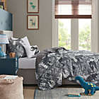 Alternate image 2 for Mi Zone Kids Dylan 4-Piece Dino Camo Full/Queen Coverlet Set in Grey