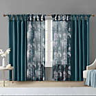 Alternate image 6 for Madison Park Simone 95-Inch Sheer Twisted Tab Top Window Curtain Panel in Navy (Single)