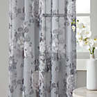 Alternate image 4 for Madison Park Simone 84-Inch Rod Pocket Floral Voile Sheer Curtain Panel in Grey (Single)