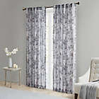 Alternate image 1 for Madison Park Simone 84-Inch Rod Pocket Floral Voile Sheer Curtain Panel in Grey (Single)