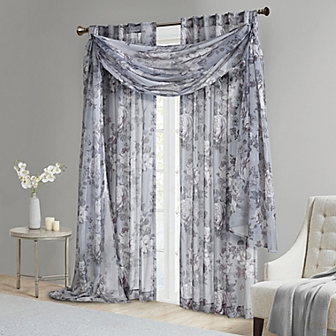 Madison Park&reg; Simone Printed Floral Voile Sheer Collection. View a larger version of this product image.