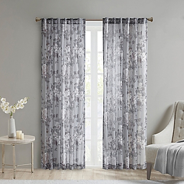 Madison Park&reg; Simone Printed Floral Voile Sheer Collection. View a larger version of this product image.