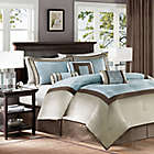 Alternate image 1 for Madison Park Genevieve 7-Piece King Comforter Set in Blue