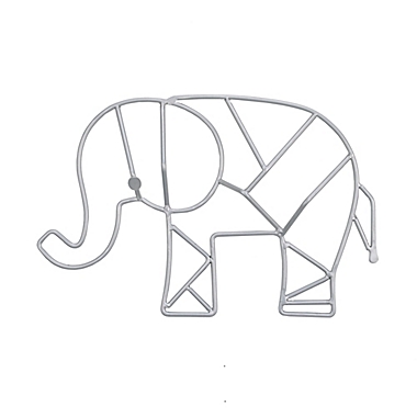 Nojo® Elephant-Shaped Wire Nursery Wall Art in Grey | Bed Bath & Beyond