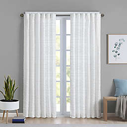 Intelligent Design Annie Rod Pocket/Back Tabs Solid Clipped Jacquard Window Curtain (Single)