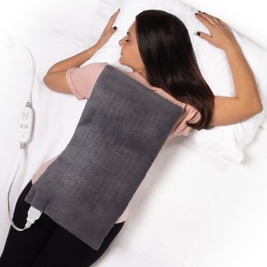 Calming Heat&trade; by Sharper Image&reg; Weighted Massaging Heating Pad. View a larger version of this product image.