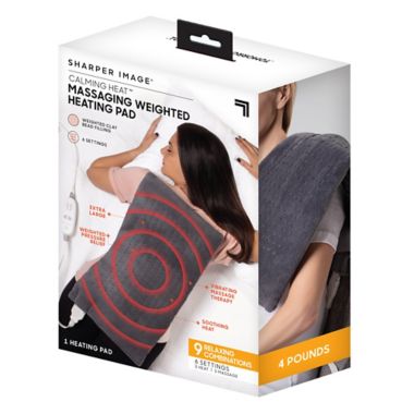 Calming Heat&trade; by Sharper Image&reg; Weighted Massaging Heating Pad. View a larger version of this product image.