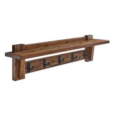 Durango Industrial 60-Inch Wood Coat Hook Shelf