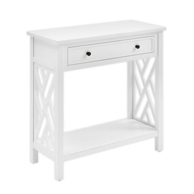 Coventry Wood Console Table with Storage in White