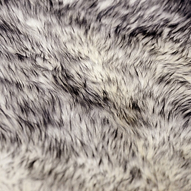Natural 100%  New Zealand Sheepskin 2-Foot x 6-Foot Area Runner in Grey/White. View a larger version of this product image.