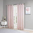 Alternate image 1 for Intelligent Design Zoey 84-Inch Grommet Blackout Curtain Panel in Blush/Rose Gold (Single)