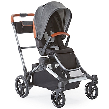 Contours&reg; Element Side-by-Side Single-to-Double Stroller in Storm Grey. View a larger version of this product image.