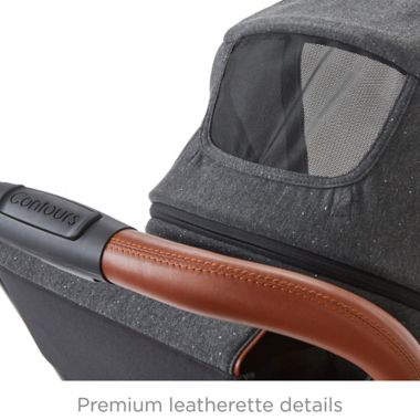 Contours&reg; Element Side-by-Side Single-to-Double Stroller in Storm Grey. View a larger version of this product image.