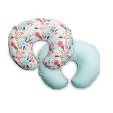 Boppy&reg; Premium Nursing Pillow Cover in Mint Floral. View a larger version of this product image.