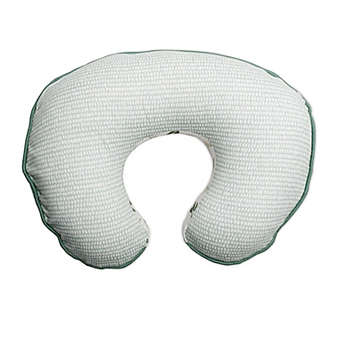 Boppy&reg; Organic Cotton Nursing Pillow Cover in Green Little Leaves. View a larger version of this product image.