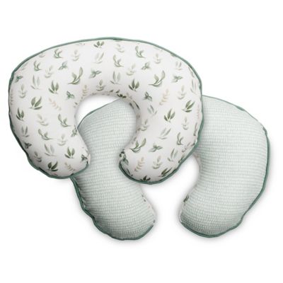 Boppy&reg; Organic Cotton Nursing Pillow Cover in Green Little Leaves