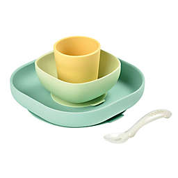 BEABA® 4-Piece Infant Silicone Suction Meal Set in Pastel
