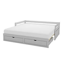 Jasper Twin-to-King Daybed with Storage in Dove Grey