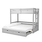Alternate image 6 for Jasper Twin to King Daybed with Top Bunk and Storage in Dove Grey
