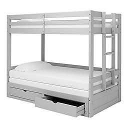 Jasper Twin to King Daybed with Top Bunk and Storage in Dove Grey