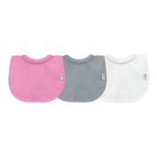 green sprouts&reg; 3-Pack Stay-dry Milk-catcher Bibs in Pink and Gray