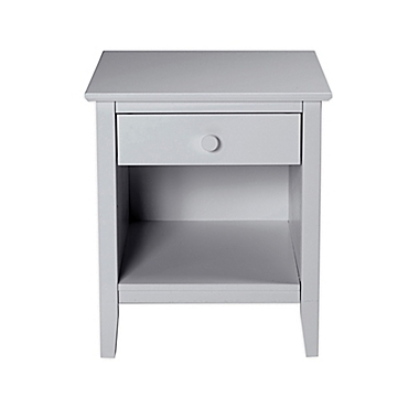 Alaterre Simplicity Nightstand in Dove Grey. View a larger version of this product image.