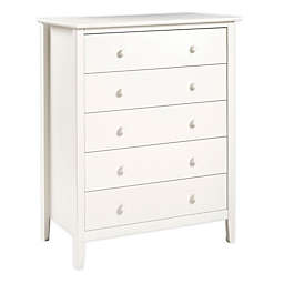 Alaterre Simplicity 5-Drawer Chest in White