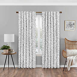 Eclipse Nora 84-Inch Rod Pocket/Back Tab 100% Blackout Window Curtain Panel in White (Single)