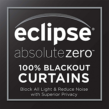 Eclipse Nora 84-Inch Rod Pocket/Back Tab 100% Blackout Window Curtain Panel in White (Single). View a larger version of this product image.