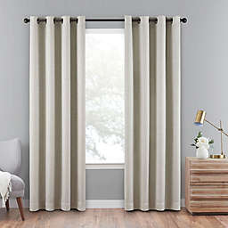 Eclipse Cara 95-Inch Grommet 100% Blackout Window Curtain Panel in Linen (Single)