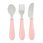 Alternate image 0 for BEABA&reg; 3-Piece Children's All Grown Up First Flatware Set in Rose