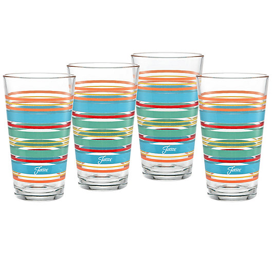 Alternate image 1 for Fiesta® Rainbow Radiance Pint Glasses (Set of 4)