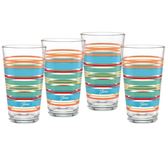 Fiesta® Rainbow Radiance Pint Glasses (Set of 4) Bed Bath & Beyond