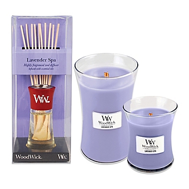 WoodWick&reg; Lavender Spa Candles and Reed Diffusers. View a larger version of this product image.