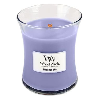 WoodWick&reg; Lavender Spa Medium Jar Candle. View a larger version of this product image.