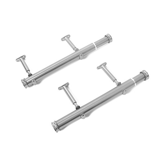 Alternate image 1 for Cambria® Premier Complete 12-Inch to 20-Inch Side Mount Rods in Brushed Nickel (Set of 2)