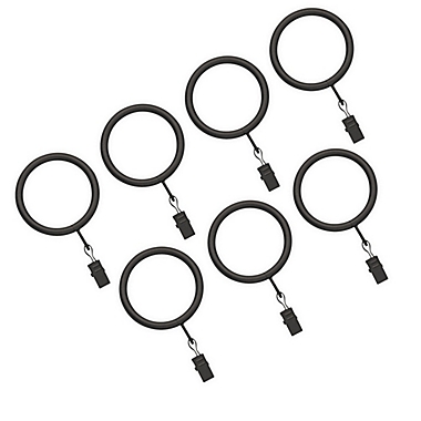 Cambria&reg; Premier Complete Clip Rings in Matte Brown (Set of 7). View a larger version of this product image.