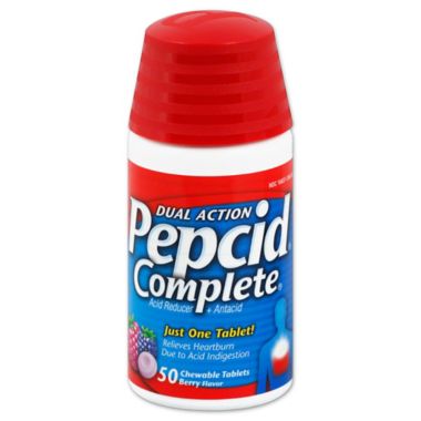 Pepcid&reg; Complete&reg; 50-Count Chewable Tablets in Berry. View a larger version of this product image.