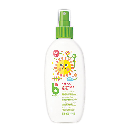 Alternate image 1 for Babyganics® 6 oz. 50+SPF Mineral-Based Sunscreen Spray