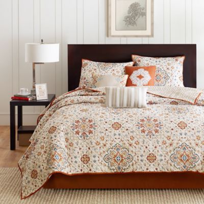 Details about   Madison Park Tangiers Coverlet&Bedspread Blue Full/Queen 
