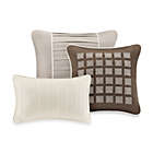 Alternate image 2 for Madison Park Trinity Reversible King Comforter Set in Taupe