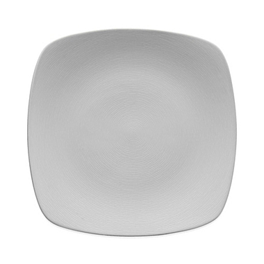 Noritake&reg; Grey on Grey Swirl Square Dinner Plate. View a larger version of this product image.