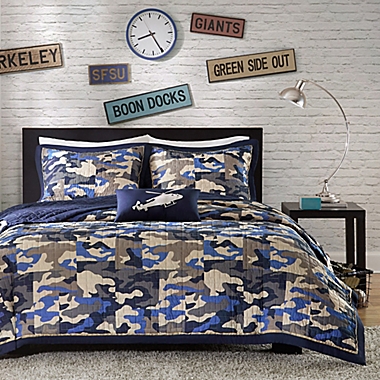 Mi Zone Reagan Animal Printed Twin/Twin XL Comforter Bedding Set in Blue. View a larger version of this product image.