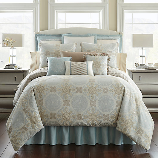 Waterford Jonet Comforter Set Bed, Cream King Bedding