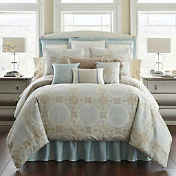 Waterford® Jonet Queen Comforter Set in Cream/Blue