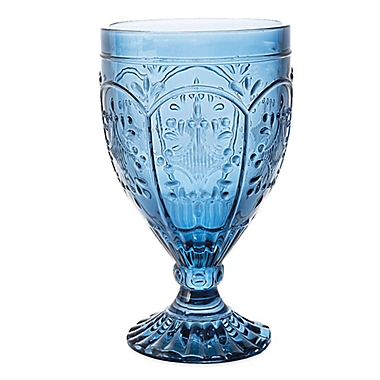 Fitz and Floyd&reg; Trestle Goblets in Indigo (Set of 4). View a larger version of this product image.