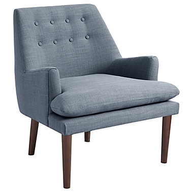 Madison Park Taylor Mid-Century Accent Chair in Blue. View a larger version of this product image.
