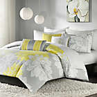 Alternate image 1 for Madison Park Lola 6-Piece King Duvet Cover Set in Yellow/Grey