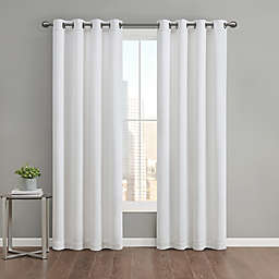 Kenneth Cole Gotham 63-Inch Grommet Room Darkening Window Curtain Panel in White (Single)