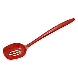 Hutzler 12-Inch Round Slotted Spoon in Red